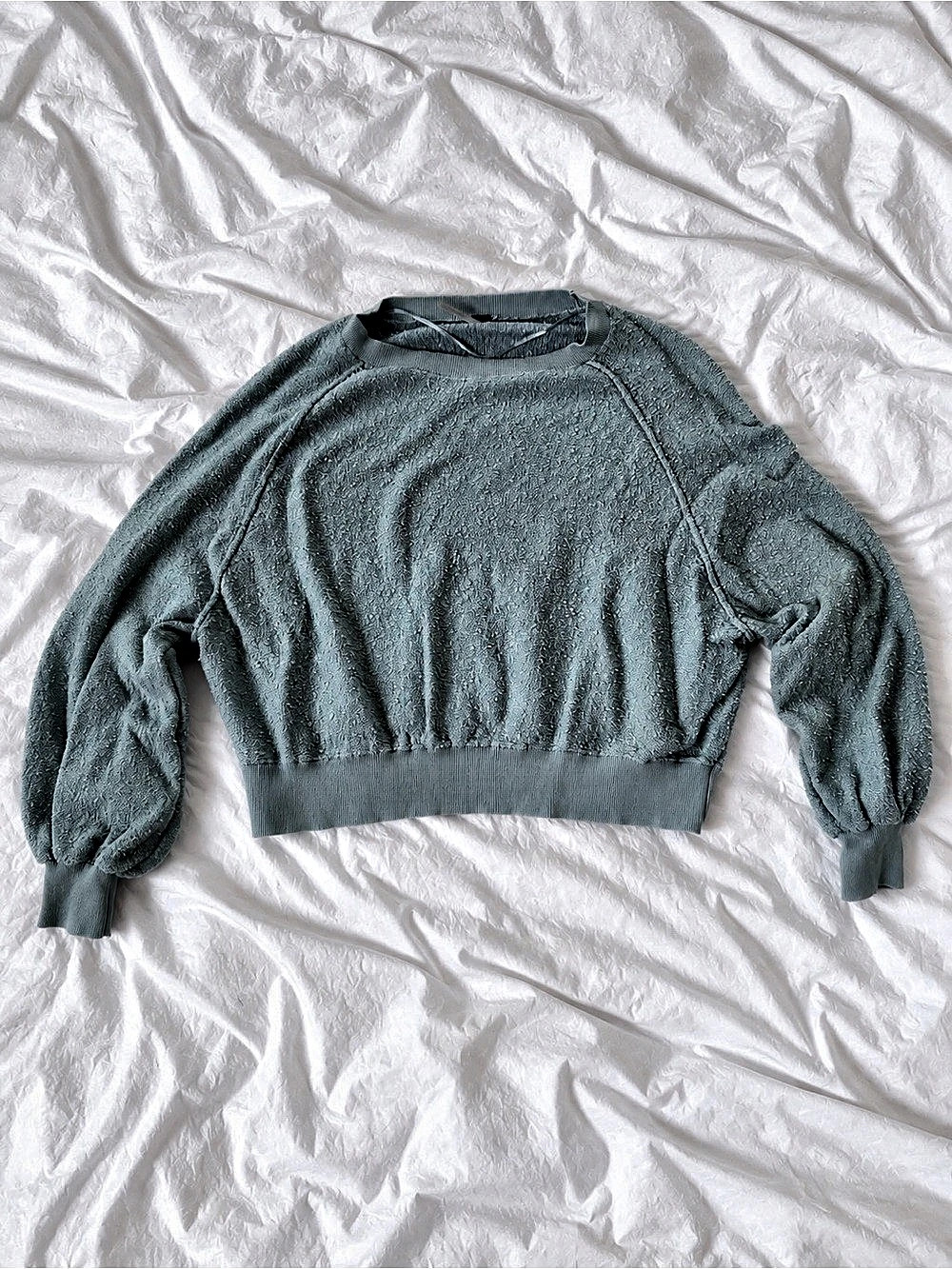 Free People Cloud Control Pullover Sweatshirt Blue